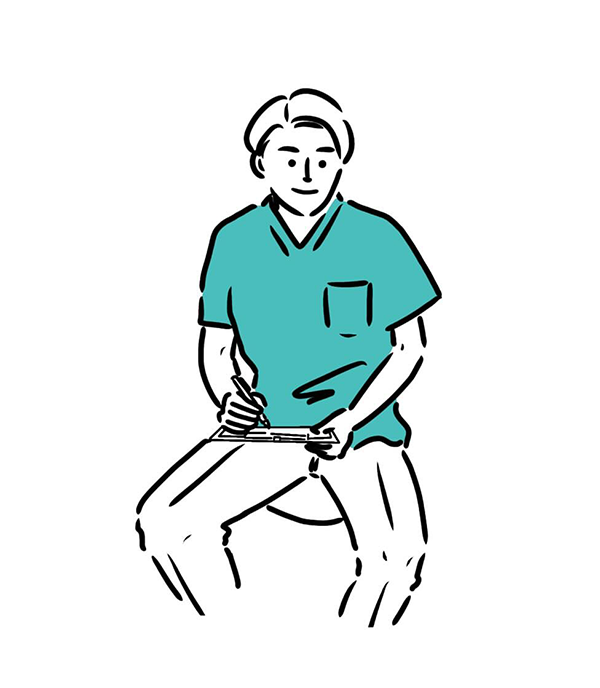 カウンセリングする男性セラピスト