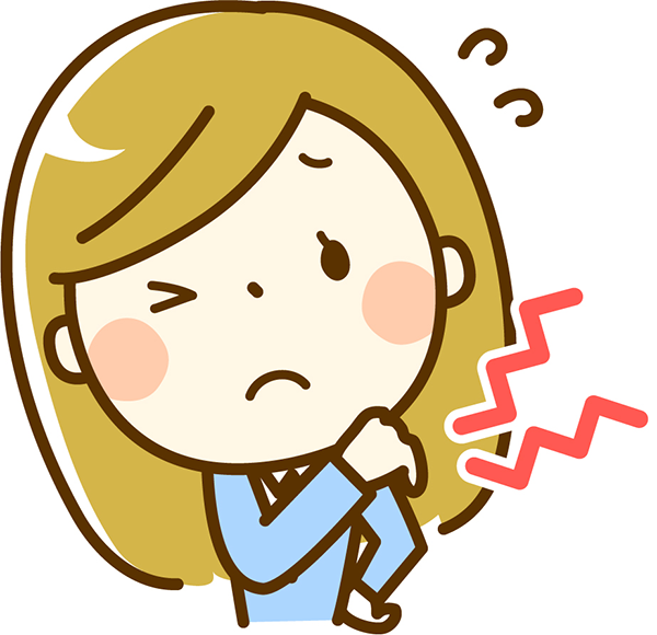 肩こりの女性のイラスト