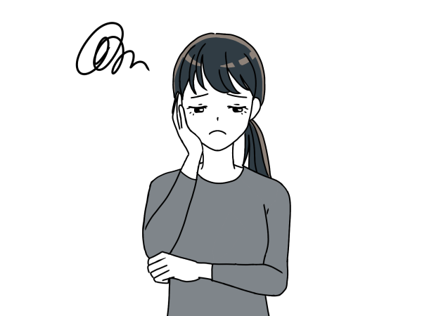 体調が悪い　女性