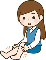 足のむくみ　女性