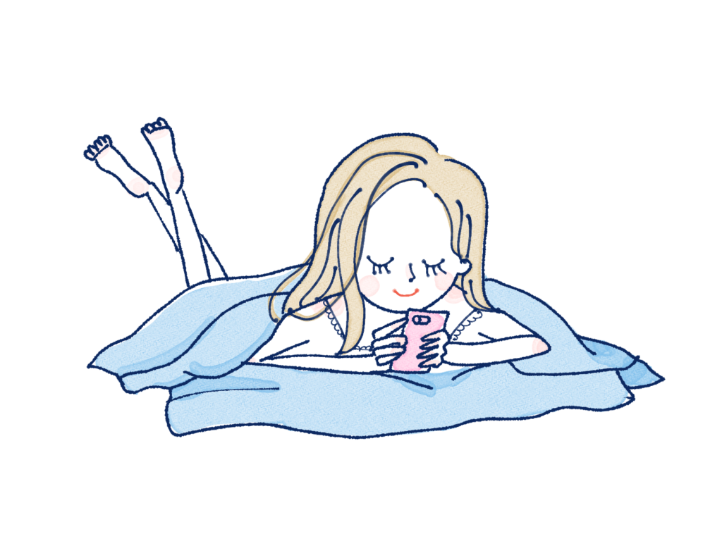 スマホ触る 女性