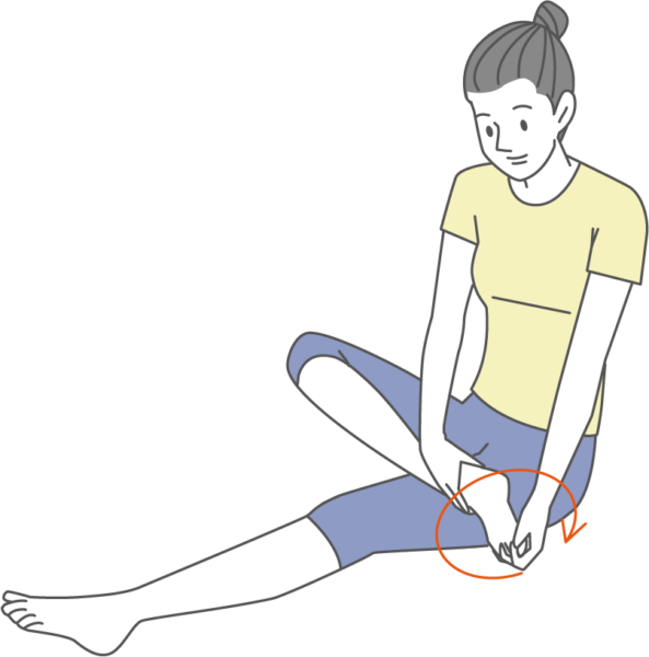 足首回し　女性