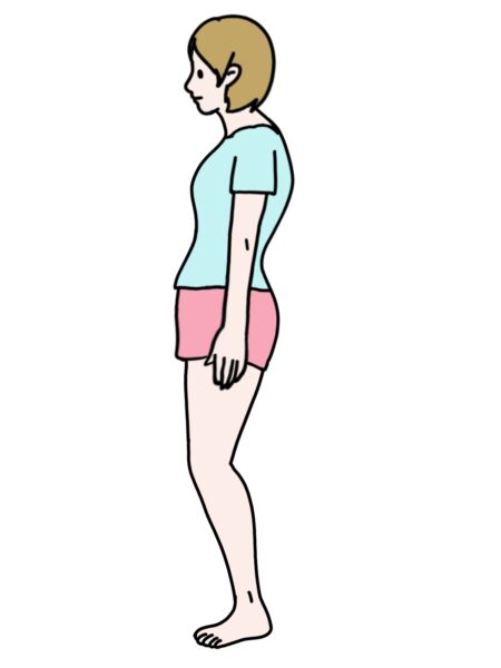 姿勢が悪い女性