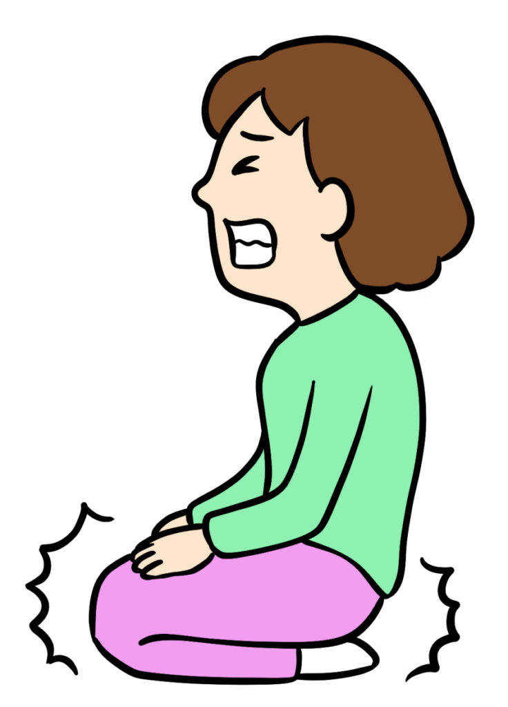 正座が痛い女性