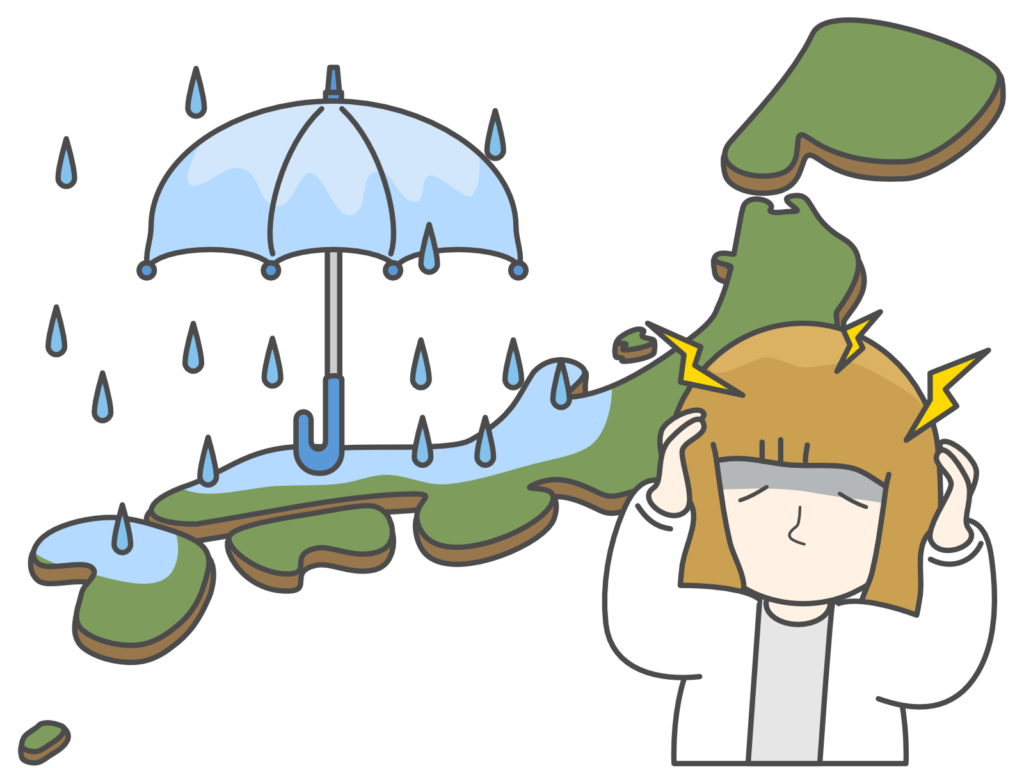 気圧の変化で頭痛